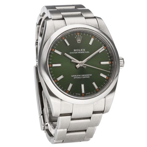 rolex oyster perpetual verde oliva|Rolex Oyster wrist watch.